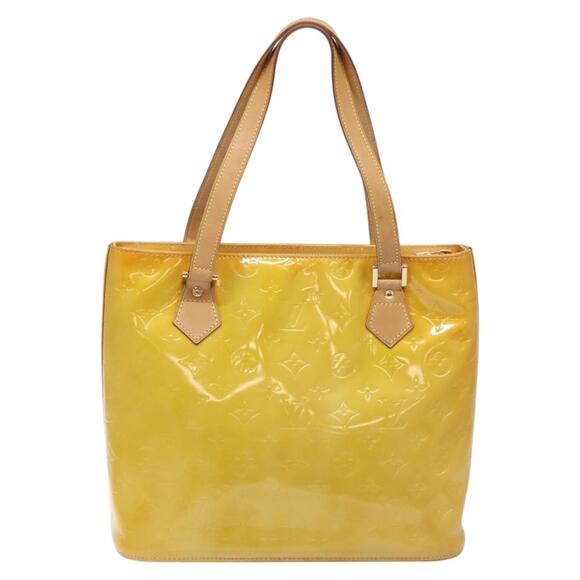 LOUIS VUITTON Monogram Vernis Houston Hand Bag Beige M91004 - Picture 3 of 13